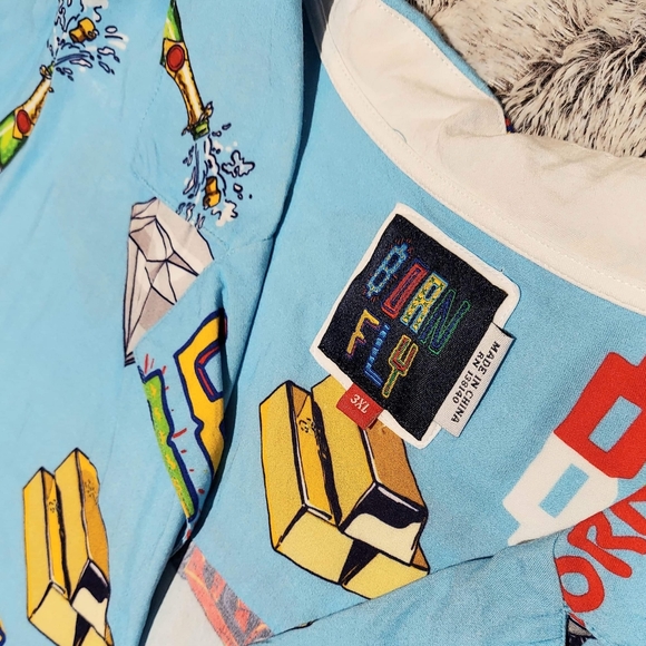 Men's Born Fly Graphic Casual Button Down - Picture 3 of 4